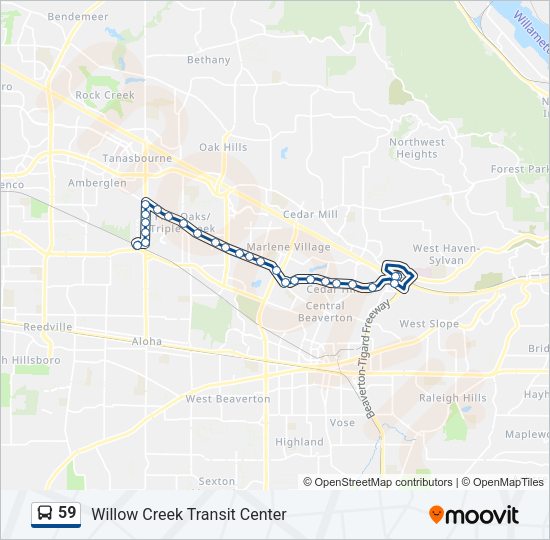 59 Bus Line Map