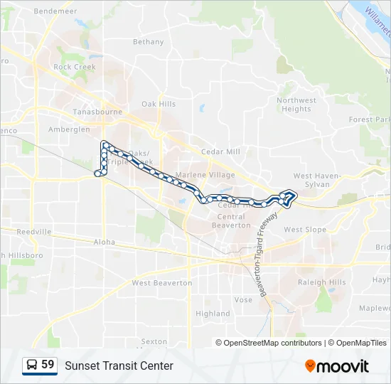 59 Bus Line Map