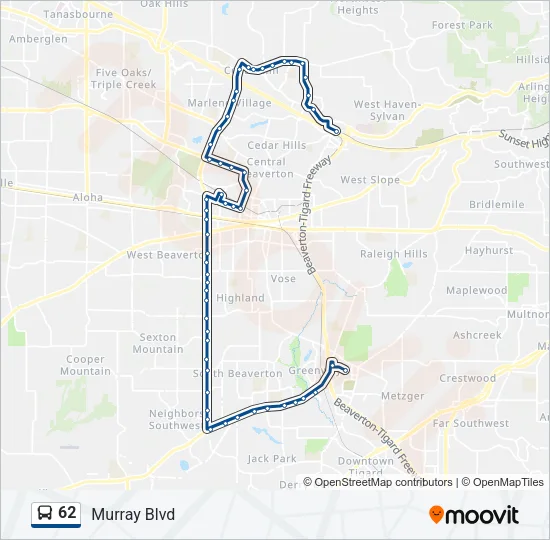 62 Bus Line Map