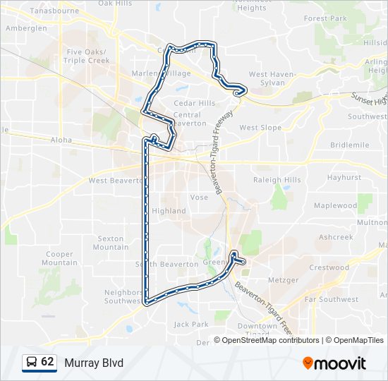 62 Bus Line Map