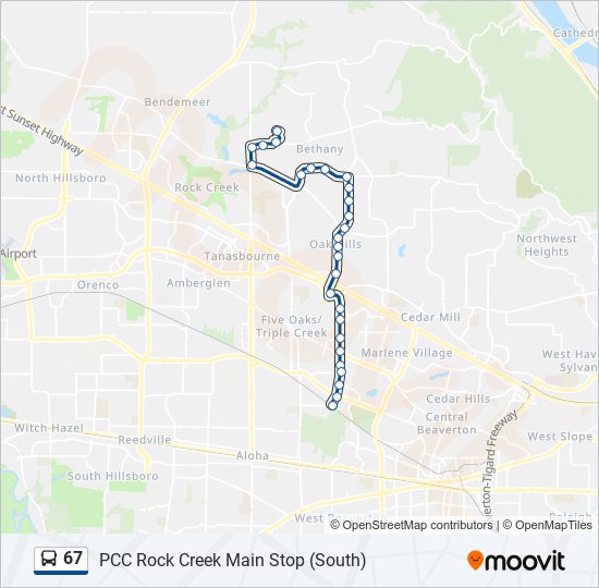 67 Bus Line Map