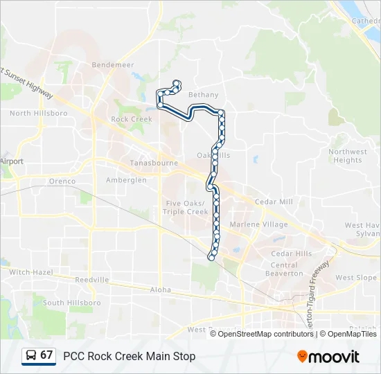 67 Bus Line Map