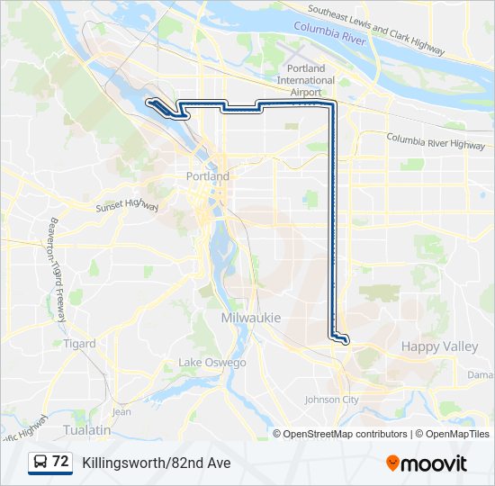 72 Bus Line Map