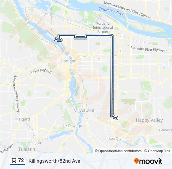 72 Bus Line Map