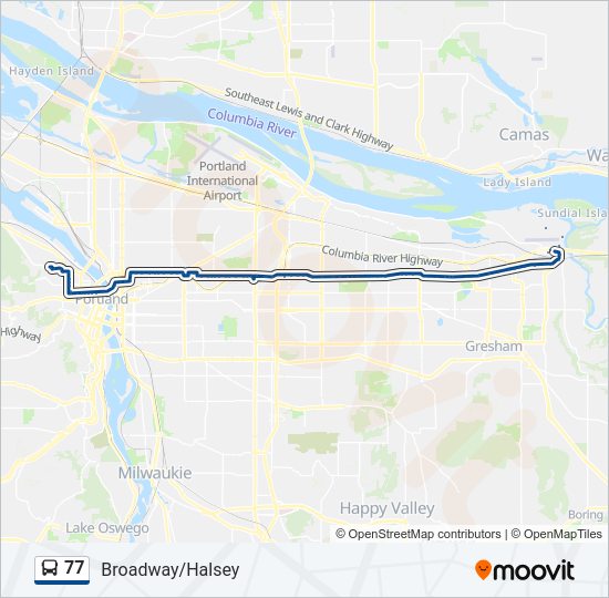 77 Bus Line Map