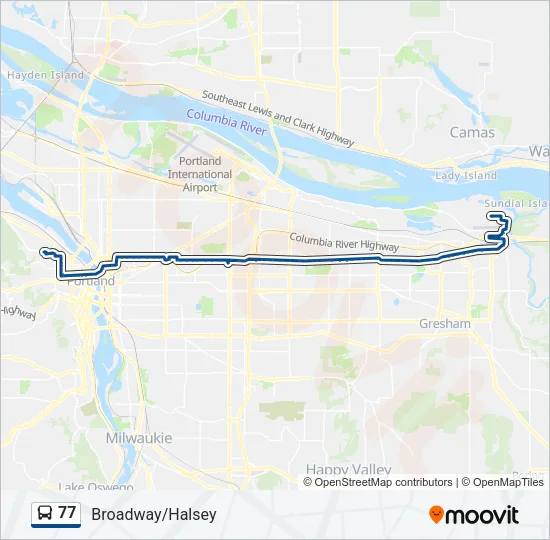77 Bus Line Map