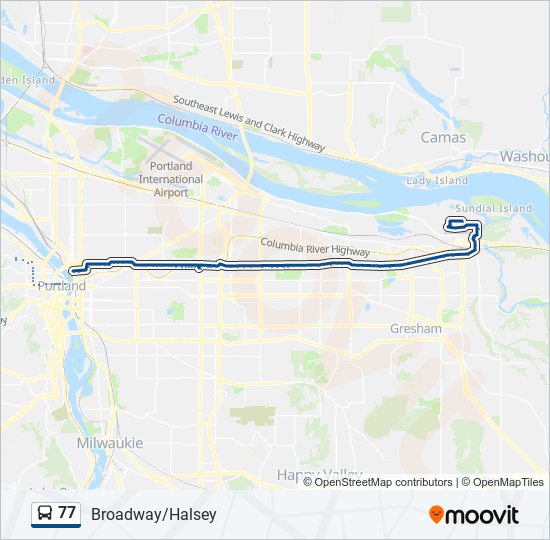 77 bus Line Map