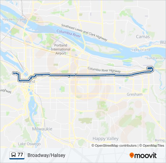 77 Bus Line Map