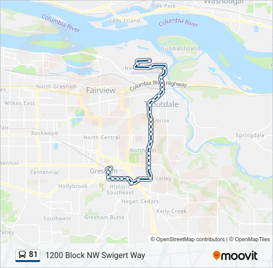 81 Bus Line Map