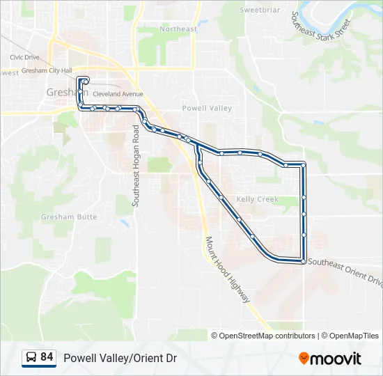 84 Bus Line Map