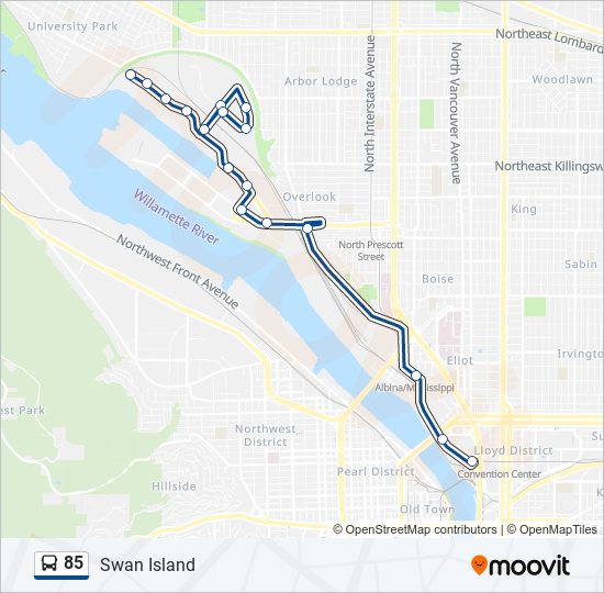 85 bus Line Map