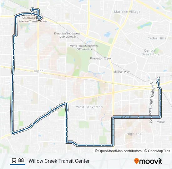 88 Bus Line Map