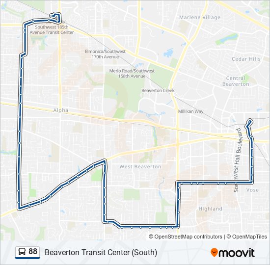 Mapa de 88 de autobús
