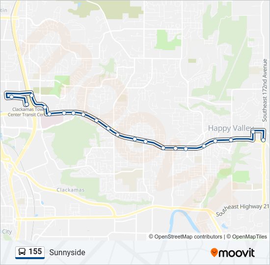 155 Bus Line Map