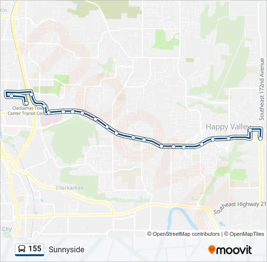 155 Bus Line Map