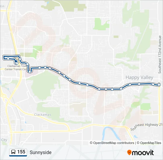 155 Bus Line Map