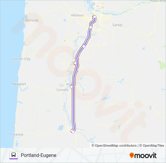 CASCADES Bus Line Map