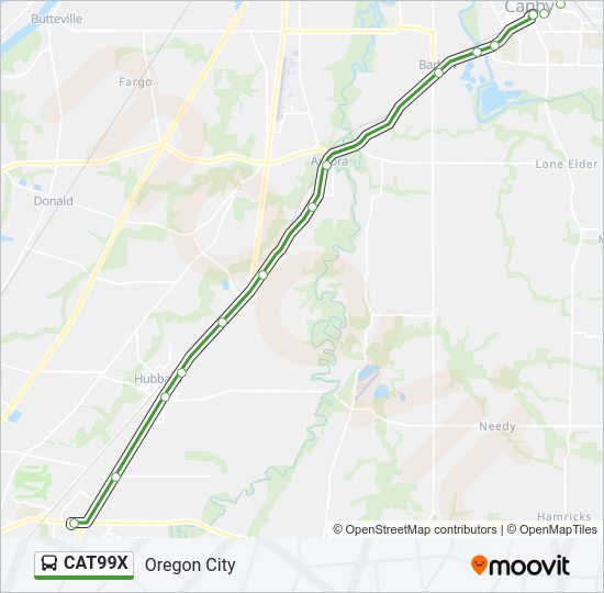 CAT99X Bus Line Map