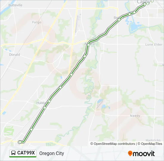 CAT99X Bus Line Map