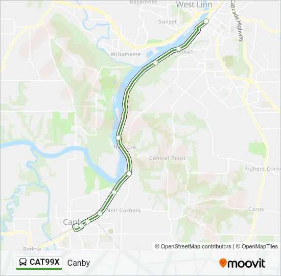 CAT99X Bus Line Map