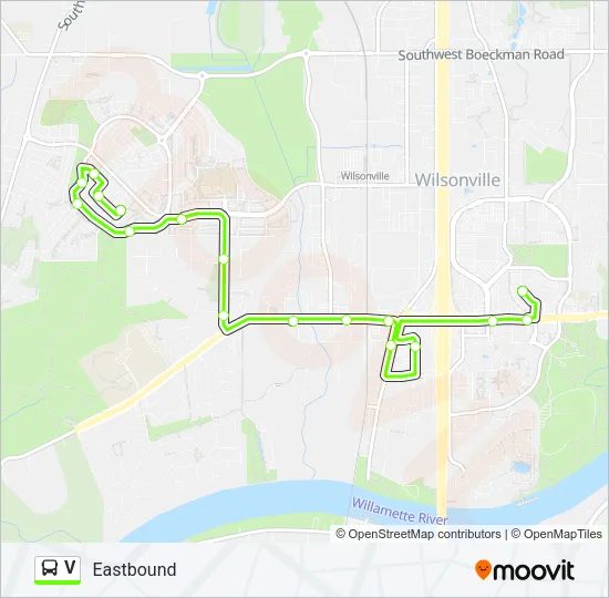 V Bus Line Map