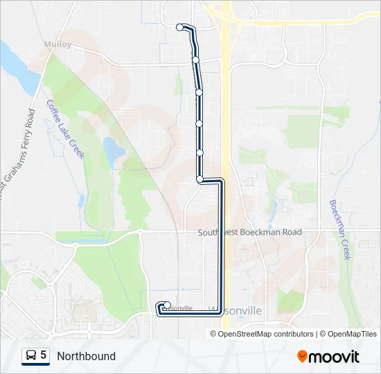 5 Bus Line Map