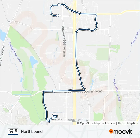 5 Bus Line Map