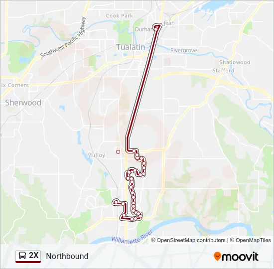 Mapa de 2X de autobús