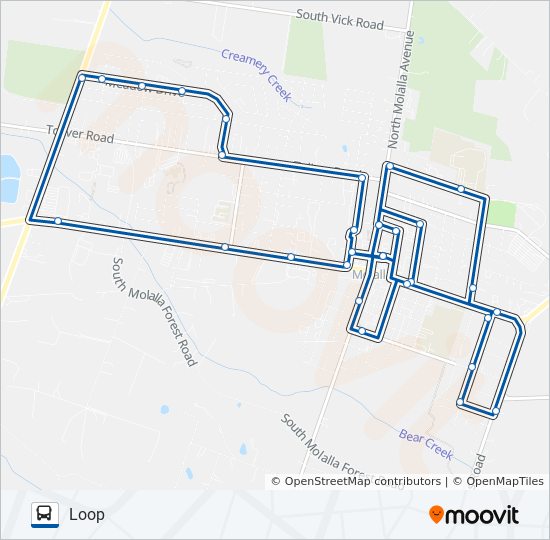 MOLALLA CITY bus Line Map