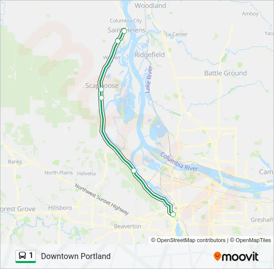 1 Bus Line Map