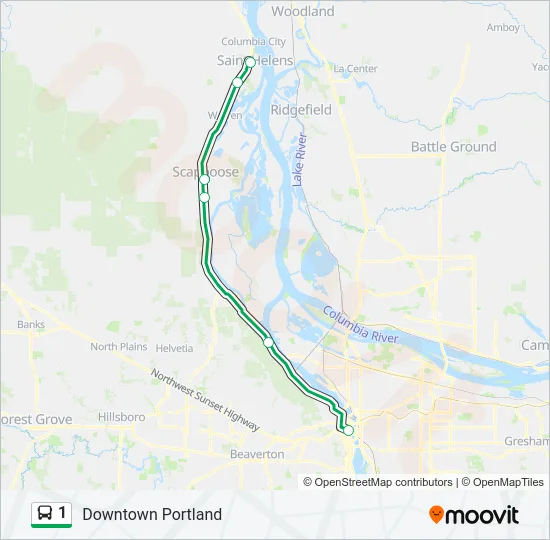 1 Bus Line Map