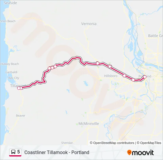 5 Bus Line Map
