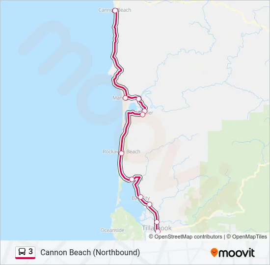 3 Bus Line Map