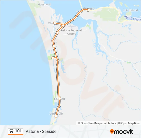 101 Bus Line Map