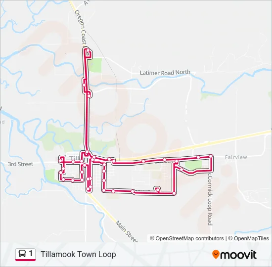 1 Bus Line Map