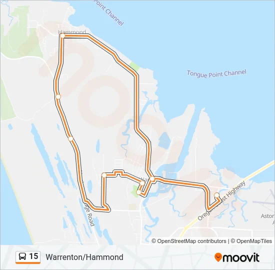 15 Bus Line Map