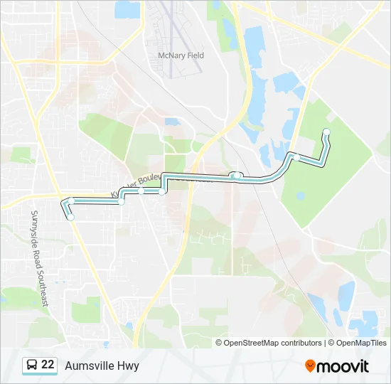 22 Bus Line Map