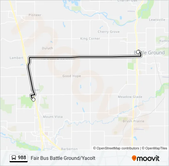 988 Bus Line Map