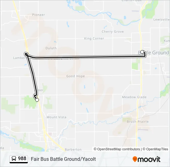 988 Bus Line Map
