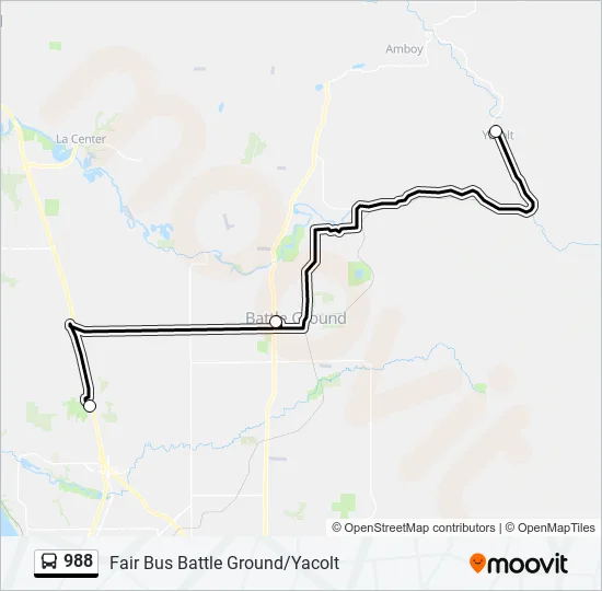 988 Bus Line Map