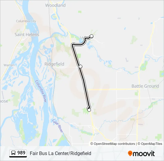 989 Bus Line Map