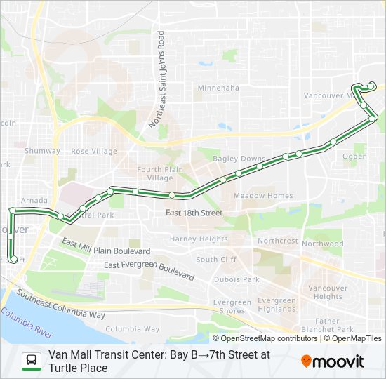 VINE - GREEN Bus Line Map