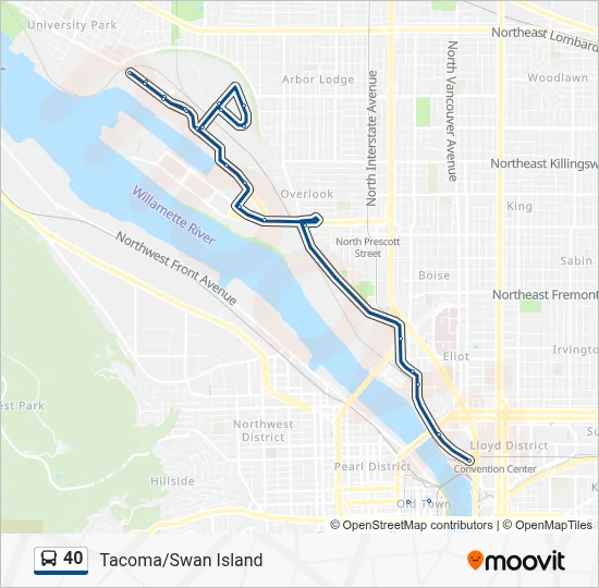 40 Bus Line Map