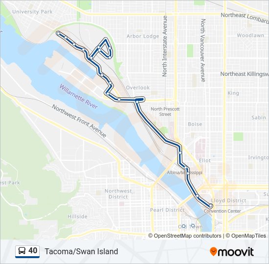 40 Bus Line Map
