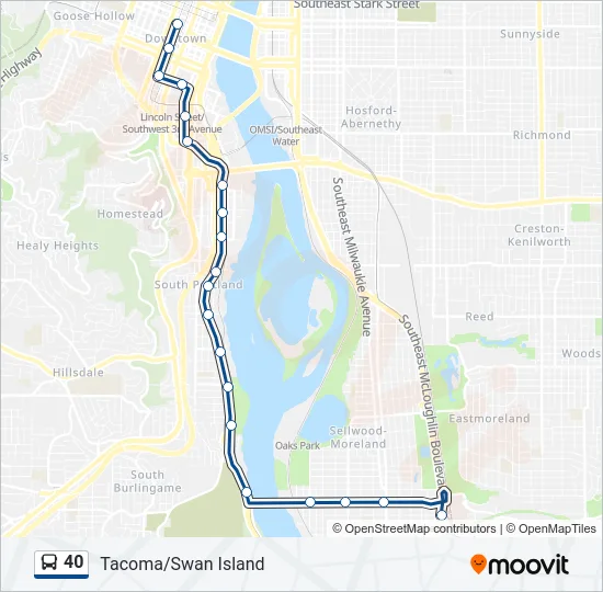 40 Bus Line Map
