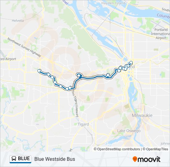 BLUE Bus Line Map