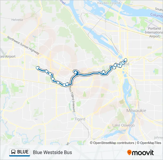 BLUE Bus Line Map