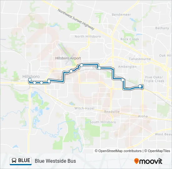 BLUE Bus Line Map