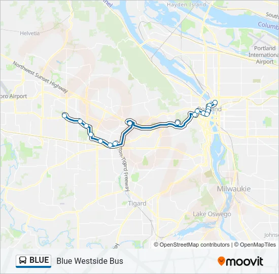 BLUE Bus Line Map