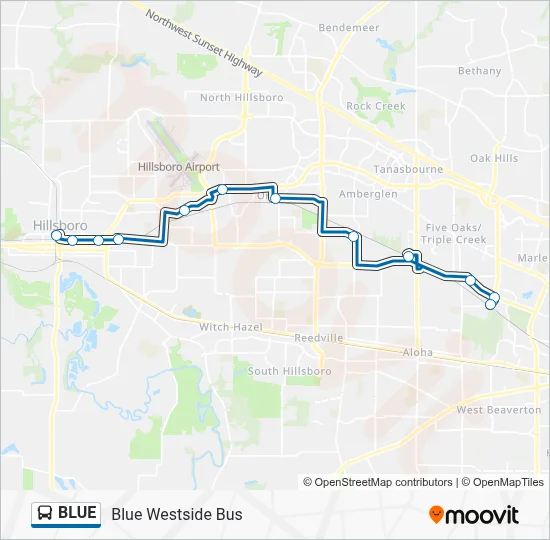 BLUE Bus Line Map